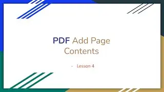 Develope a PDF File from Scratch - Part 4