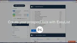 How to create your prospect lists with EasyList?