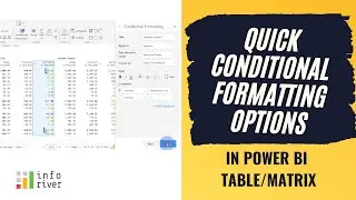Quick Conditional Formatting Options in Power BI Table/Matrix