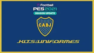 PES 2O21 - KITS/UNIFORMES BOCA JUNIORS