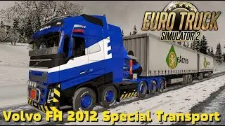 Euro Truck Simulator 2 {1.30}. Обзор мода: Volvo FH 2012 Special Transport + двойные прицепы