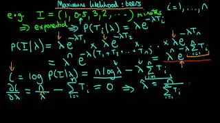 Maximum likelihood estimation for the beer example model