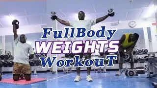 FullBody WEIGHTS Workout With Dumbbells & Kettlebells _ NO REPEAT
