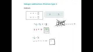 Integer subtraction - problem type 1 (ALEKS examples)
