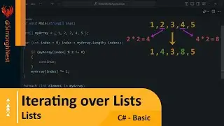 C# Tutorial - Basic - 098 - How to Iterate through a List