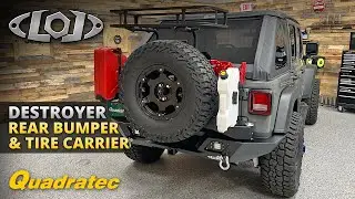 LoD Offroad Destroyer Series Rear Bumper & Tire Carrier with Accessory Mounts for Jeep Wrangler JL