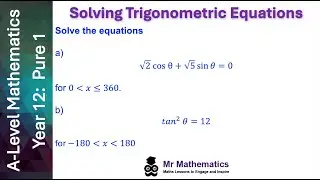 Solving Trigonometric Equations | Mr Mathematics