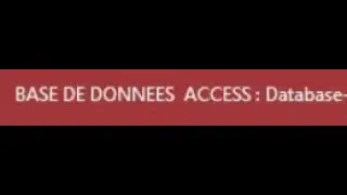 Create a database with Access 2019 Version English