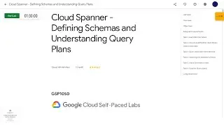 Qwiklabs | Cloud Spanner - Defining Schemas and Understanding Query Plans [GSP1050]