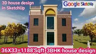 36x33 ghar ka naksha kaise banaen with 3D|3d house design kaise banaen|Latest ghar ka naksha 3bhk