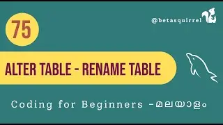 MySQL Tutorial: Renaming a Table with ALTER TABLE - Malayalam Tutorial