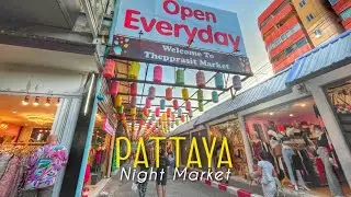 Pattaya Night Market, Food, Clothes  l December 2023