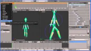 Blender Tutorial Creating a Simple Walk Cycle for a Stick Man Rig and Using Cyclic Extrapolation