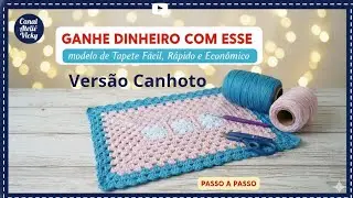 Versão Canhoto - Tapete Retangular rápido e fácil