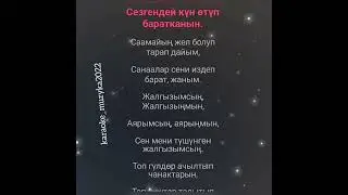 Нурайым Акылбекова Жалгызымсын Караоке🎙  Текст песни  Автор: Сыймык Бейшекее