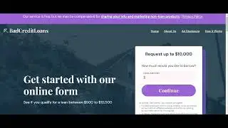 One Stop Resource For Bad Credit Loans  $500-$10,000