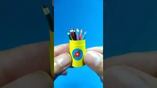 Diy COLORED PENCILS  Miniature school supplies  #miniaturecrafts #short