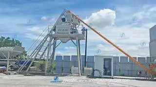 Foundation free concrete plant