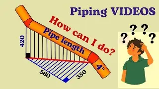 Piping engineering, piping isometric drawing, piping education, pipe design, pipe length calculate.