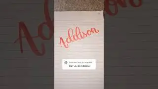 Hi Addison!! #handwriting #calligraphyhandwriting #commentyourname #lettering #names