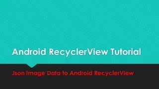 JSON Image Data To Android RecyclerView