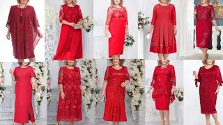 To`la ayollar uchun qizil rangli oqshom liboslari/Красные платья для полных женщин