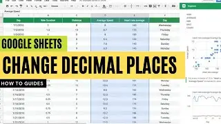 How to change the  number of decimal places in Google Sheets