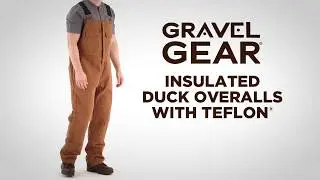 Gravel Gear Mens Insulated Duck Overalls with Teflon
