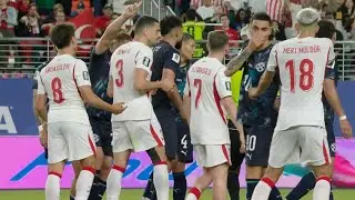 Miguel Almiron got Red Card for Covering his mouth, First adoption of new rule by Fifa in World Cup