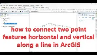 how to connect automatically two point features horizontal and vertical along a line in ArcGIS