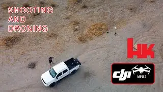 Shooting H&K MP5k With Unmanned Drone Footage DJI Mini 2
