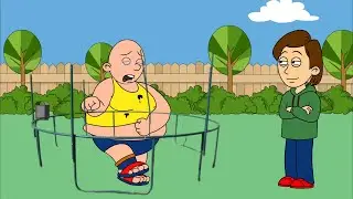 Caillou gets grounded for tearing the trampoline