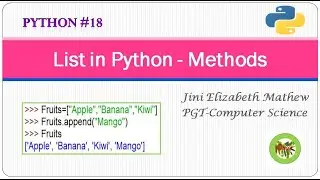 Python #18 List Methods