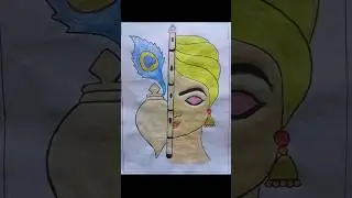 Janmashtami Special Painting | Shreekrishna Painting #shorts #krishnabhajan #krishnadrawing