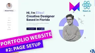 Building a Stunning Portfolio Page with React.js and Framer Motion :: Part-2 ::  Page Setup