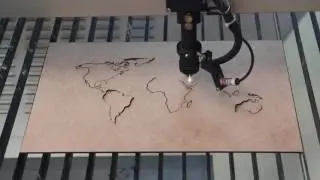 Corte a Laser mdf de Mapa Mundi - Mettalforma