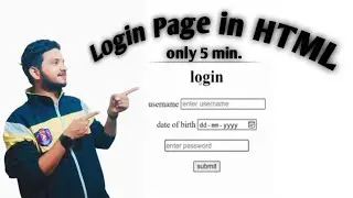 How to make HTML login Page #html #html_login_page #beginners #tutorial #html