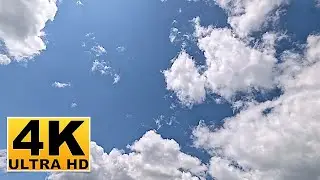 Blue Sky and Clouds Screen Saver (No sound) 2 Hours 4K UHD