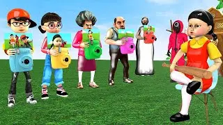 Scary Teacher 3D vs Squid Game Insta Camera Photo Nice or Error 5 Times Challenge Miss T Loser