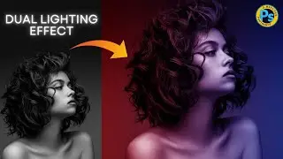 how to make dual lighting effect in #photoshop