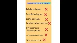 Common Mistakes In English Sentences// Spoken English
