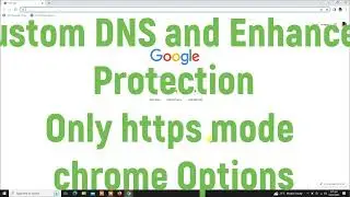 Chrome custom dns and enhanced protection only https options