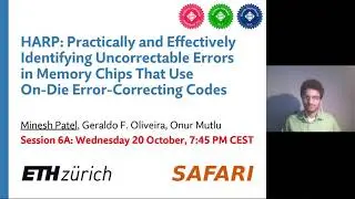 HARP: Practically and Effectively Identifying Uncorrectable Memory Errors -- MICRO'21 Lightning Talk