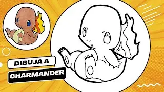 Comó dibujar a Charmander de Pokemon | Paso a paso | Charmander kawaii