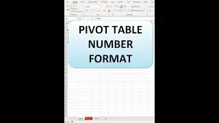 Format pivot table numbers