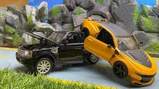 TRANSFORMERS ROBOT: CAR Robot Accident! RISE OF THE BEAST x OPTIMUS, MIRAGE, BUMBLEBEE, SCOURGE|