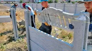 Hobi bahçemiz için "Bahçe Duvarı" yapıyoruz - & Adım adım bahçe duvarı yapım örneği! #vlog