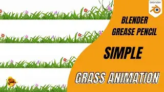 How to make quick grass animation using blender grease pencil