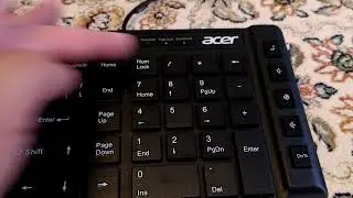 Клавиатур проводная Acer OKW010 - тест NUM LOCK, CAPS LOCK, SCROLL LOCK