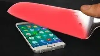 1000 DERECE BIÇAKLA Samsung S6 Edge YAKMAK EXPERIMENT Glowing 1000 degree  Samsung S6 edge